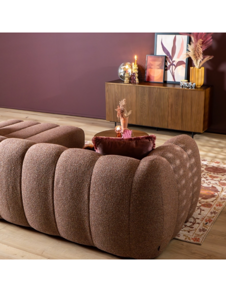 chaiselongsofa chaiselong sofa højrevendt stof bouclé