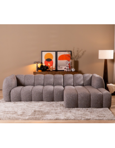 chaiselongsofa chaiselong sofa højrevendt stof bouclé