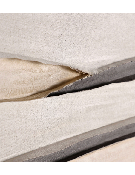 abstrakt billede motiv maleri stof tekstil træ rustikt moderne design ramme