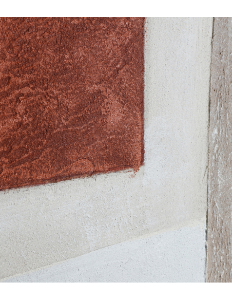 abstrakt billede motiv maleri stof tekstil træ rustikt moderne design ramme