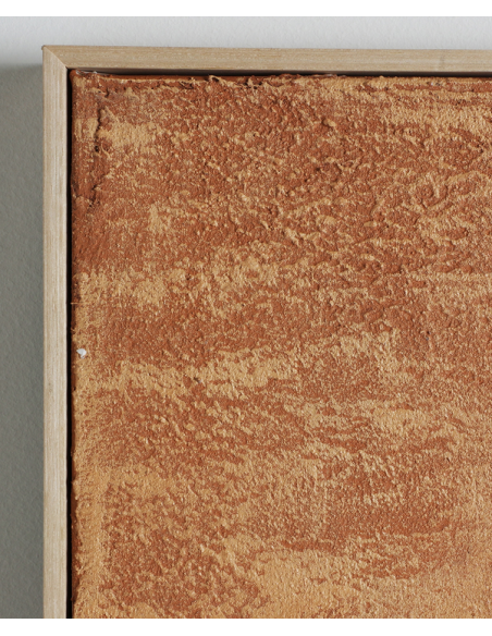 abstrakt billede motiv maleri stof tekstil træ rustikt moderne design ramme