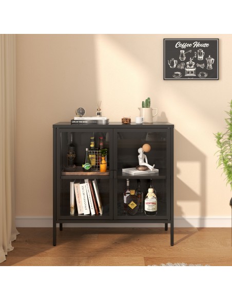 skænk sideboard sort metal