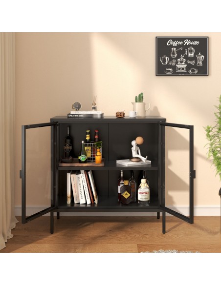 skænk sideboard sort metal