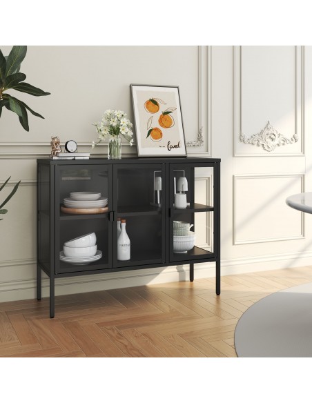 skænk sideboard sort metal