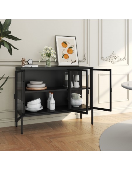 skænk sideboard sort metal