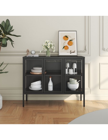 skænk sideboard sort metal