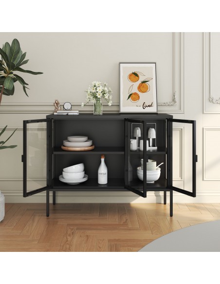 skænk sideboard sort metal