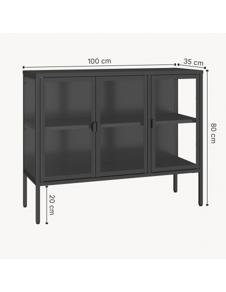 skænk sideboard sort metal