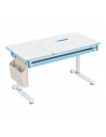 Hæve-/Sænke skrivebord til børn i stål og møbelplade - Hvid/Blå