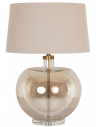 JAZZY Bordlampe i glas og linned H73 x Ø51 cm 1 x E27 - Rav/Beige