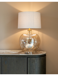 rustik bordlampe høj stor glas moderne design 2