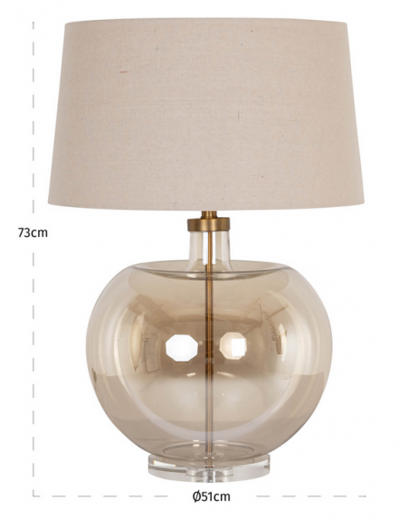 rustik bordlampe høj stor glas moderne design