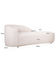 daybed sofa chaiselong creme beige stof moderne design 2