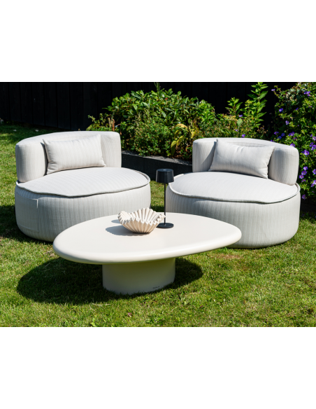 Moderne lounge loungemøbler havestole stof havemøbler udendørsmøbler udendørsindretning