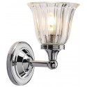 Austen Badeværelseslampe i messing og glas H22,2 cm 1 x G9 LED - Poleret messing/Klar