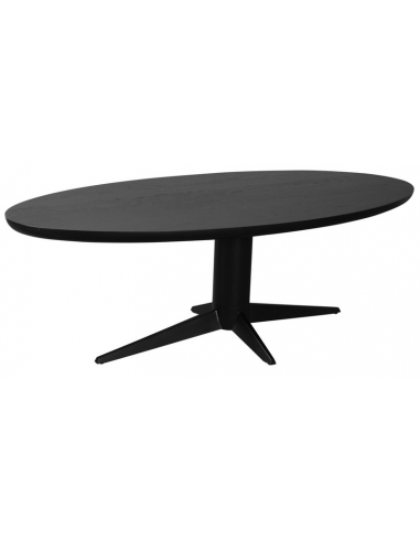 sort ovalt spisebord 230 træ eg egetræ