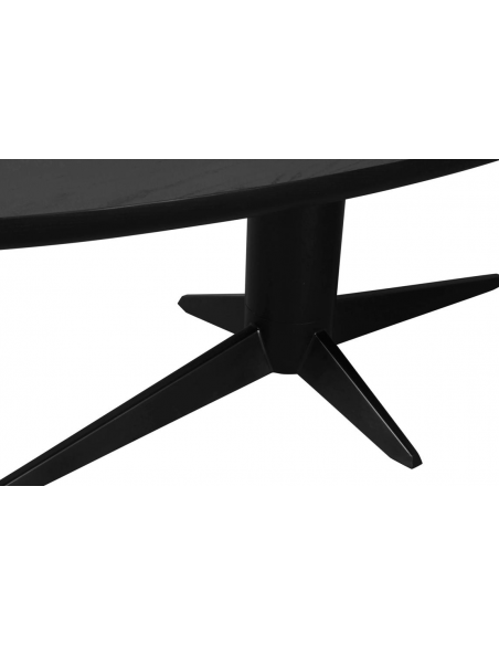 sort ovalt spisebord 230 træ eg egetræ