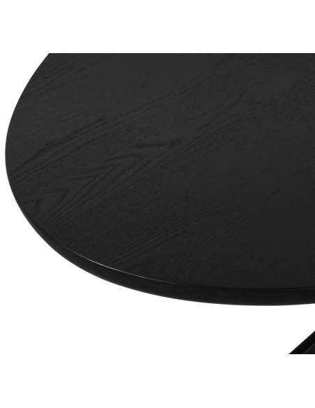 sort ovalt spisebord 230 træ eg egetræ