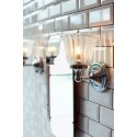 Austen Badeværelseslampe i messing og glas H22,2 cm 1 x G9 LED - Poleret messing/Klar