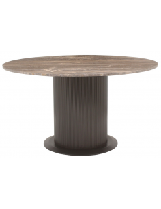 rundt spisebord 140 antik rustik industrielt