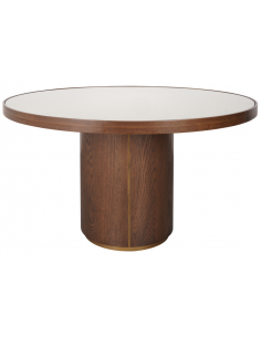 rundt spisebord 130 antik rustik industrielt træ