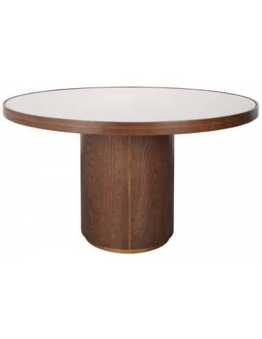 rundt spisebord 130 antik rustik industrielt træ