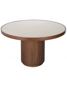 rundt spisebord 130 antik rustik industrielt træ 2