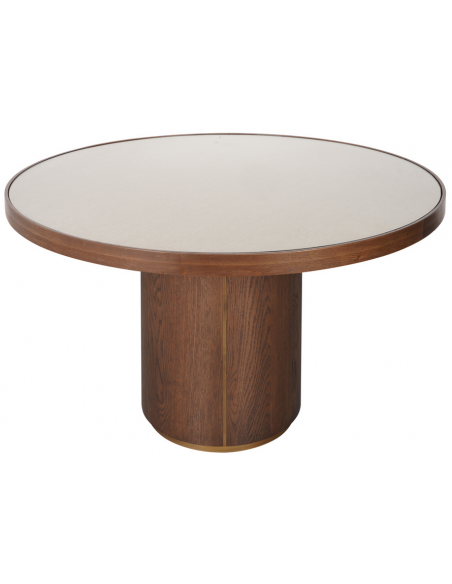 rundt spisebord 130 antik rustik industrielt træ