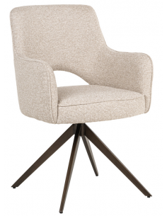 spisebordsstol armlæn stof moderne natur drejefod drejefunktion drej