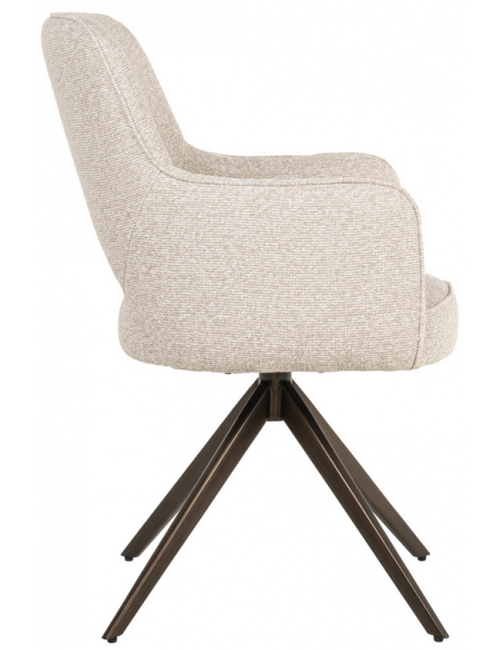 spisebordsstol armlæn stof moderne natur drejefod drejefunktion drej