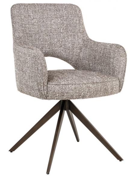 spisebordsstol armlæn stof moderne natur drejefod drejefunktion drej