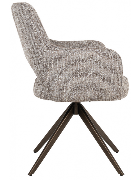 spisebordsstol armlæn stof moderne natur drejefod drejefunktion drej