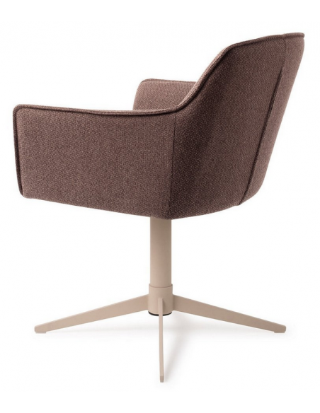 spisebordsstol med armlæn og drejefod drej drejefunktion stof moderne design