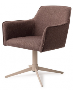 spisebordsstol med armlæn og drejefod drej drejefunktion stof moderne design 2