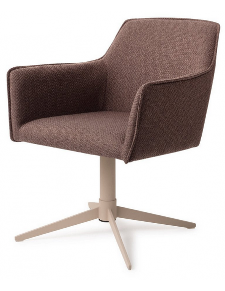 spisebordsstol med armlæn og drejefod drej drejefunktion stof moderne design