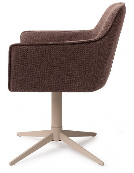 spisebordsstol med armlæn og drejefod drej drejefunktion stof moderne design