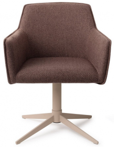 spisebordsstol med armlæn og drejefod drej drejefunktion stof moderne design