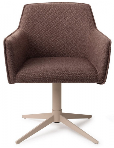 spisebordsstol med armlæn og drejefod drej drejefunktion stof moderne design