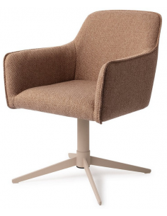 spisebordsstol med armlæn og drejefod drej drejefunktion stof moderne design 2