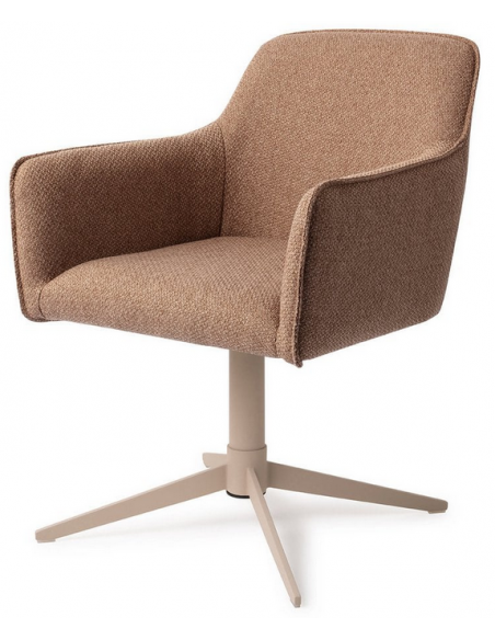 spisebordsstol med armlæn og drejefod drej drejefunktion stof moderne design