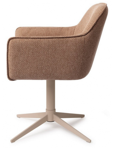 spisebordsstol med armlæn og drejefod drej drejefunktion stof moderne design