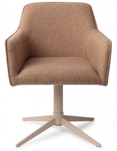 spisebordsstol med armlæn og drejefod drej drejefunktion stof moderne design