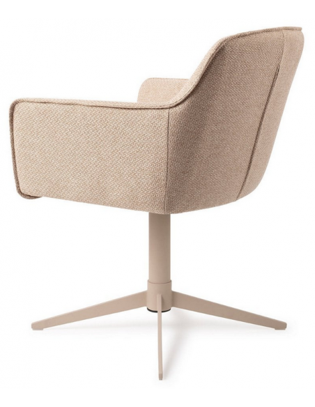 spisebordsstol med armlæn og drejefod drej drejefunktion stof moderne design