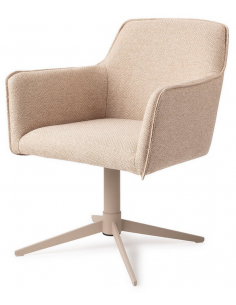 spisebordsstol med armlæn og drejefod drej drejefunktion stof moderne design 2