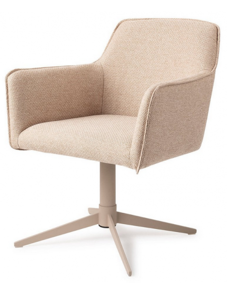 spisebordsstol med armlæn og drejefod drej drejefunktion stof moderne design