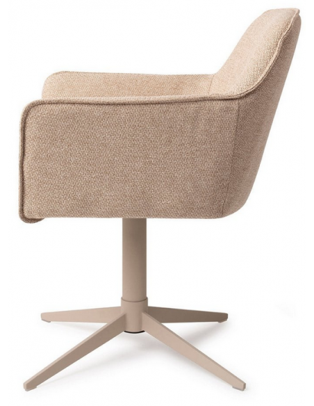 spisebordsstol med armlæn og drejefod drej drejefunktion stof moderne design