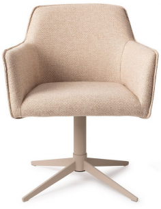 spisebordsstol med armlæn og drejefod drej drejefunktion stof moderne design