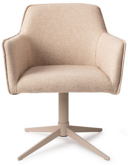 spisebordsstol med armlæn og drejefod drej drejefunktion stof moderne design