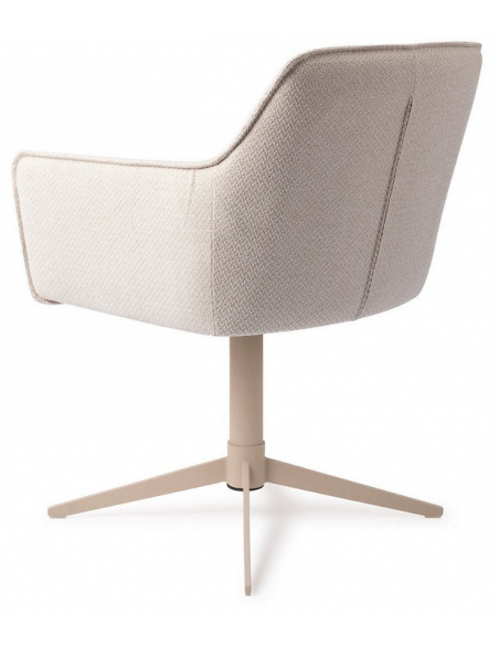 spisebordsstol med armlæn og drejefod drej drejefunktion stof moderne design