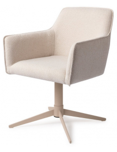 spisebordsstol med armlæn og drejefod drej drejefunktion stof moderne design 2